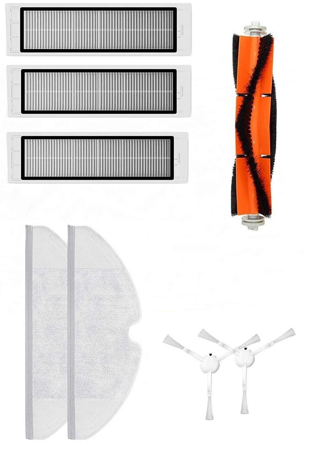 Xiaomi Vacuum Mop 2C Robot Süpürge Uyumlu 8'li Yedek Parça Seti